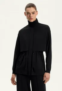 Летняя куртка с мягкой на ощупь тканью и карманами. Oysho, Black