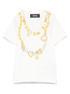 Футболка с логотипом Versace Kids, белый