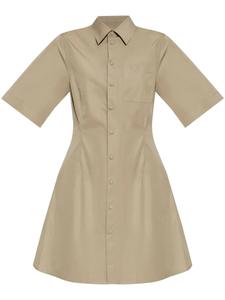 Платье-рубашка из хлопка AMI Paris, нейтральный