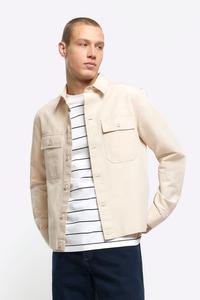 Элегантная рубашка из льна River Island, бежевый