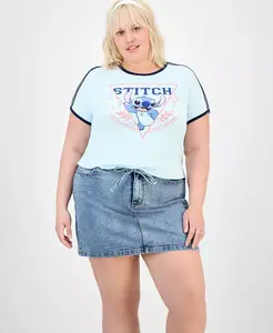 Футболка Trendy Plus Athletic Stitch Ringer Disney, синий