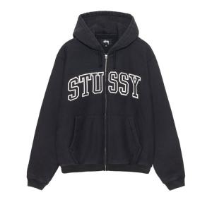 Худи Stussy Outline Zip Hoodie, черный