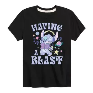 Мальчики 8-20 лет в футболках с принтом Лило и Стич Disney, черный