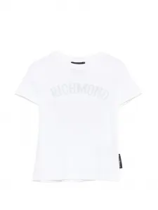 Футболка с объемным логотипом John Richmond Junior, белый