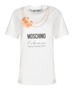 Футболка с надписью «Завтрак» Moschino, белый