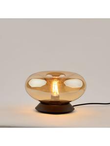 Настольная лампа Cruet E27, стекло Up & Low, с выключателем, янтарного цвета s.LUCE