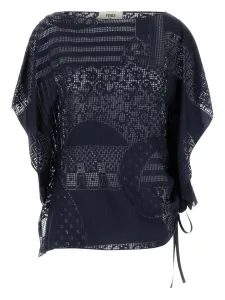 Топ асимметричного кроя FENDI, синий