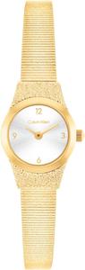 Женские кварцевые часы Calvin Klein CK Contemporary 2H - круглый корпус, сетчатый браслет - современный минималистичный стиль - подарок для нее, 18 мм, Gold Plated