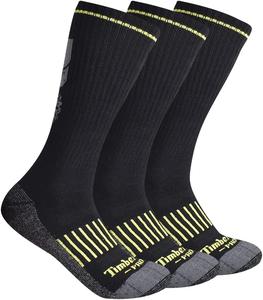 Timberland PRO мужские носки Crew Sock, 3 пары, Black (3 Pack)