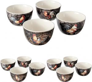 Certified International Gilded Rooster набор/4 мороженицы 13 см, ассорти дизайнов, one size, мультиколор (упаковка 3 шт)