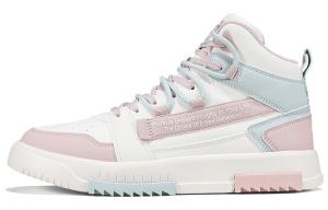 Кроссовки для скейтбординга женские высокие белые/розовые/зеленые Xtep