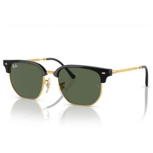 Солнцезащитные очки Clubmaster Kids, новые, полированные, черно-золотые, темно-зеленые Ray Ban