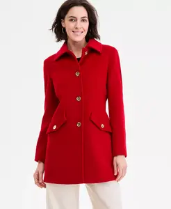 Женское пальто с воротником и пуговицами спереди Michael Kors, красный