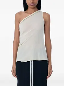 Асимметричный драпированный топ Rick Owens, бежевый