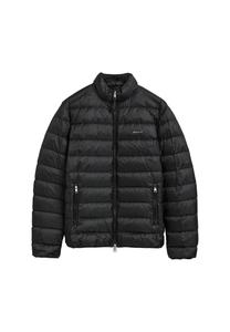 Мужская пуховая стеганая куртка - LIGHT DOWN JACKET, молния, воротник стойка GANT, черный
