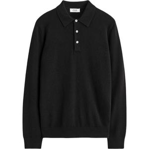 COS Кашемировый свитер мужской черный