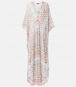 Пляжное платье зигзаг из ламе Missoni, MULTICOLOR / WHITE BASE