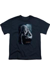 Футболка с коротким рукавом для детей "The Hobbit" с принтом Голлума Gildan, темно-синий