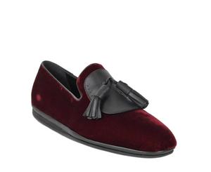 Мужские бархатные лоферы Salvatore Ferragamo с кисточками, цвет Dark Red