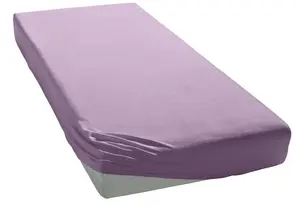 Элегантные приталенные простыни "Мако-Джерси", высокое качество с содержанием эластана Elegante 120-130х200-220 см, 1 шт., цвет lavendel