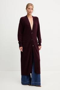 Кардиган с альпакой Patrizia Pepe, бордовый