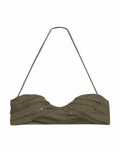 Женский бикини-топ на косточках оливково-зеленого цвета La Perla, оливково-зеленый