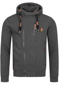 Толстовка с капюшоном на молнии INDICODE JEANS Elm, темно-серый