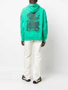Etudes худи с кулиской и графичным принтом, зеленый