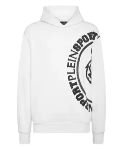 Толстовка с капюшоном и изображением углеродного тигра Plein Sport, белый