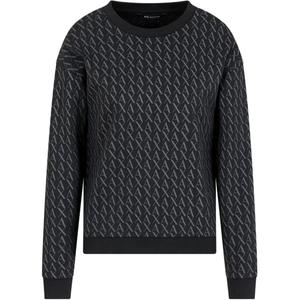 Свитшот с принтом монограммы ARMANI EXCHANGE, серый