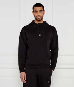 Толстовка Hugo Relaxed Fit с тиснением, черный