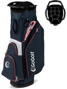 COSTWAY Сумка для гольфа с 14 отделениями и ремнем для переноски, синего цвета