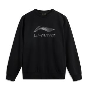 LINING Спортивный свитшот Unisex Matte Black с черным логотипом