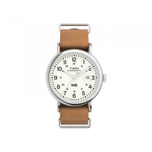 TIMEX Часы Weekender Brand-New Collection Wrist Watch Quartz Movement Leather Watch Bands White Dial Unisex, White