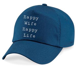 Бейсбольная кепка «Счастливая жена, счастливая жизнь» 60 SECOND MAKEOVER, темно-синий