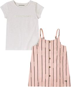 Комплект из двух джемперов Calvin Klein для девочек, White/Black Stripes