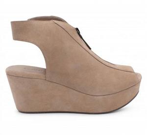Женские мюли Wanessa Wedge в бежевом замше CHOCOLAT BLU