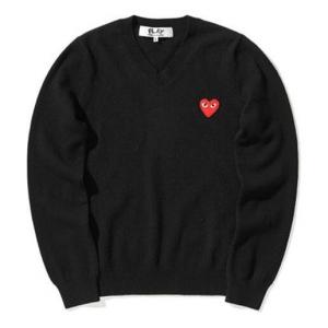 Свитер v-neck pullover red emblem 'black' Comme Des Garcons Play, черный