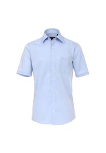 Мужская деловая рубашка с короткими рукавами, простого и комфортного кроя CASAMODA, светло-синий