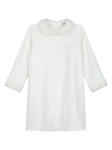 Платье Il Gufo с вышитым логотипом, белый