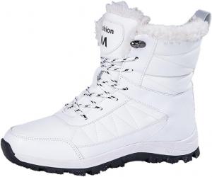 Ботинки Women's Winter Snow Boots - Insulated Warm with Plush Cozy Lining, Waterproof & Snow-Ready | Stylish All-Day Comfort for Daily Wear, Work & Outdoor Hiking Obnoxi, White
