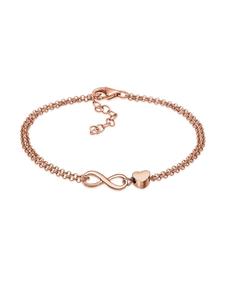 Elli Браслет из серебра 925 пробы с изображением сердца и символа бесконечности в оправе из розового золота
