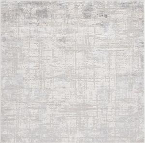 Ковер SAFAVIEH, 201 x 201 см, Hanna Collection, Ivory Grey & Dark Grey, современный дизайн, не линяет и прост в уходе, идеален для помещений с высокой проходимостью в гостиной, спальне, столовой (HAN111A-7SQ)