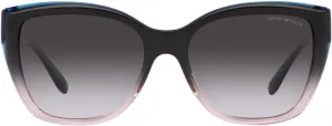 Женские солнцезащитные очки Emporio Armani Ea4198 "Кошачий глаз", Gradient Blue/Orange/Gradient Grey