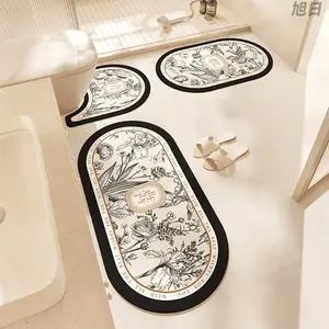 Dajiang Ковер 50х80 см из ПВХ для ванной комнаты, быстросохнущий, Huagumijing