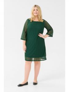 Платье из джерси KCmariah А-силуэта темно-зеленого цвета KAFFE curve