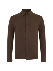 Рубашка с накладными карманами Moorer, коричневый