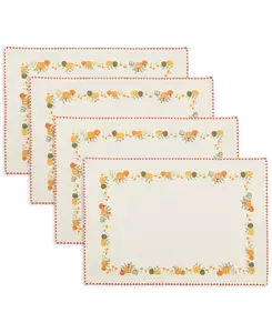 Салфетки с тыквенными нашивками, набор из 4 шт. Saro Lifestyle, orange