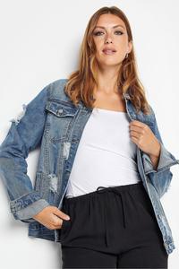 Потертая джинсовая куртка Long Tall Sally, синий