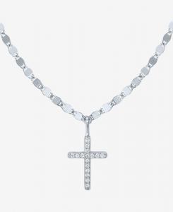 Подвеска с бриллиантами (1/10 карата) из стерлингового серебра или стерлингового серебра с покрытием из 14-каратного золота Macy's, Sterling Silver